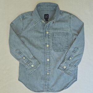 GAP Kids Light Blue Denim Button Down Shirt